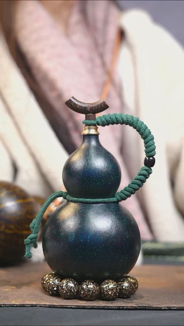 【闪购商品】XS167大漆酒葫芦不包手串及旋转底座