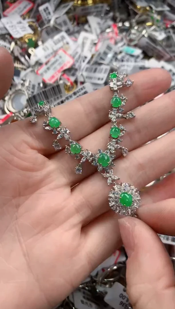 银S925镶嵌戒指翡翠999-----5