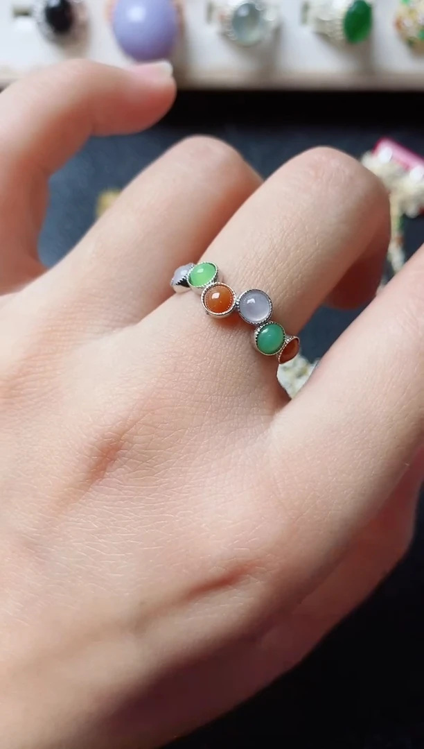 【闪购商品】翡翠戒指银S925镶嵌11111