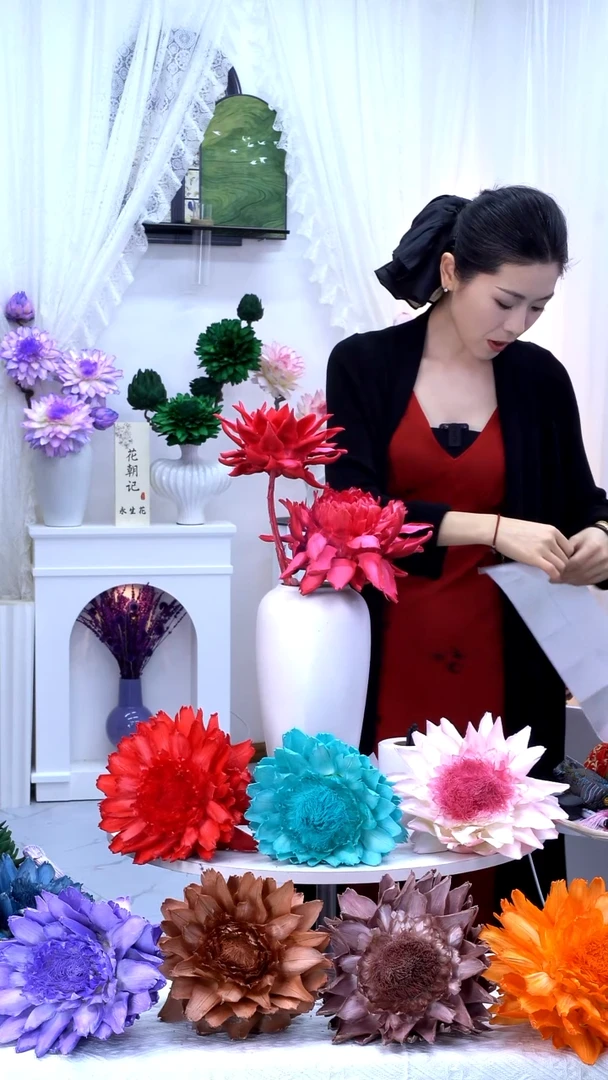 永生洋蓟玫红2头【微瑕】0288