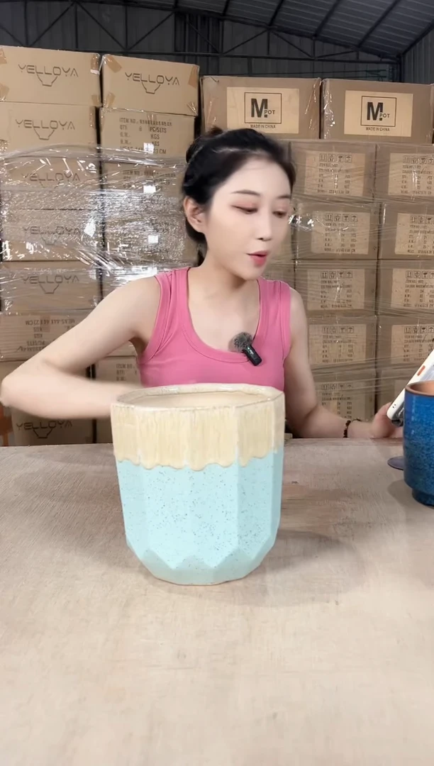 六角黄麻口绿色17x17