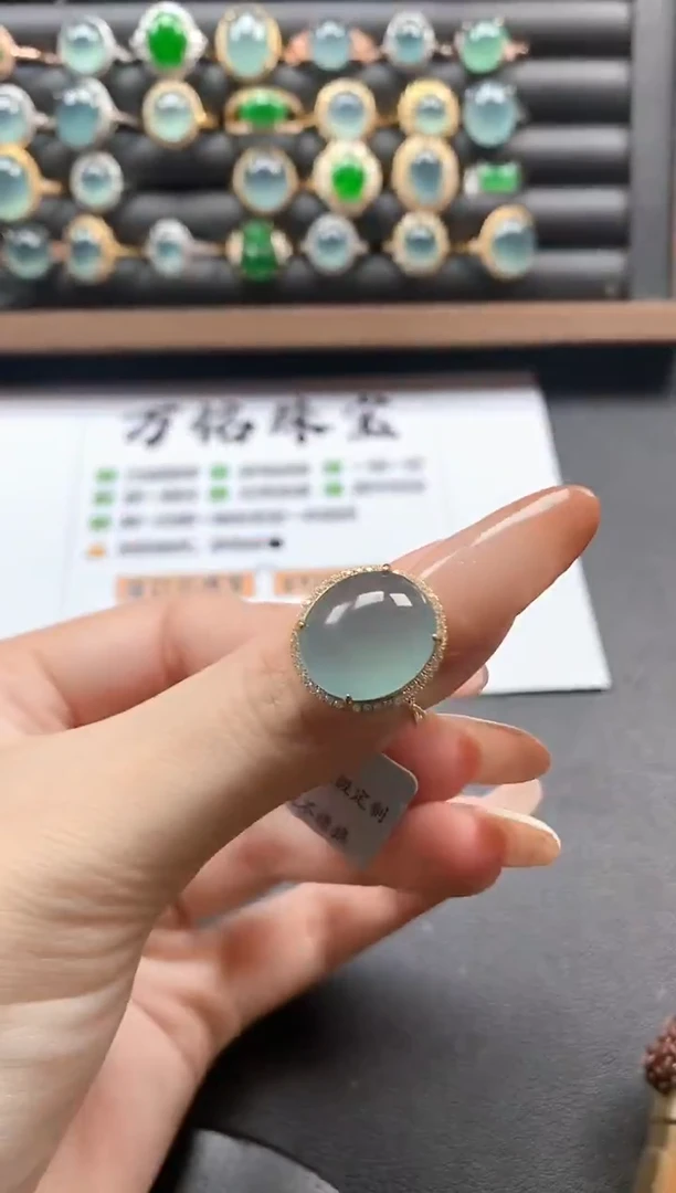 银S925镶嵌戒指翡翠5111