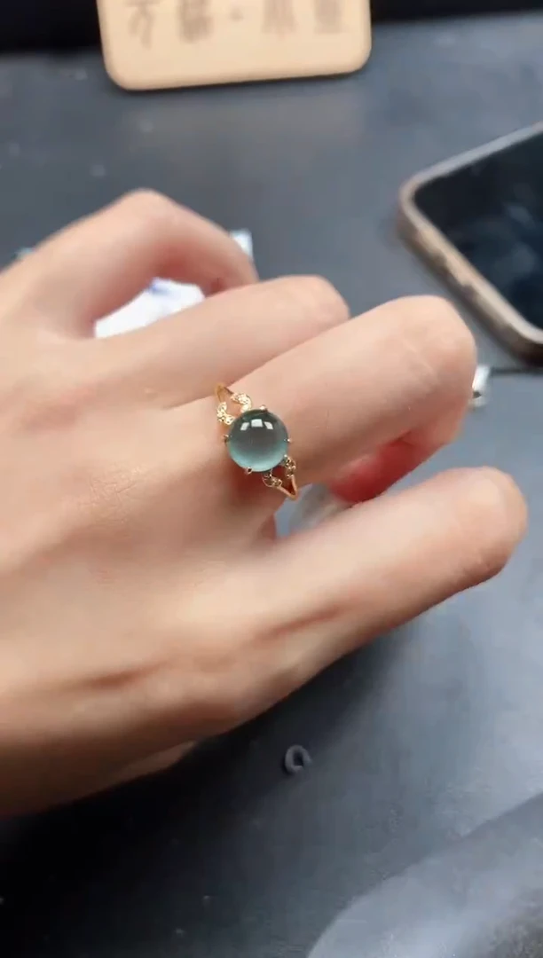 银S925镶嵌戒指翡翠51151