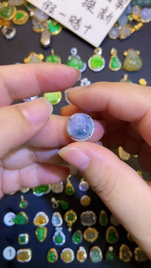 吊坠(不含链)银S925镶嵌翡翠薰****家1