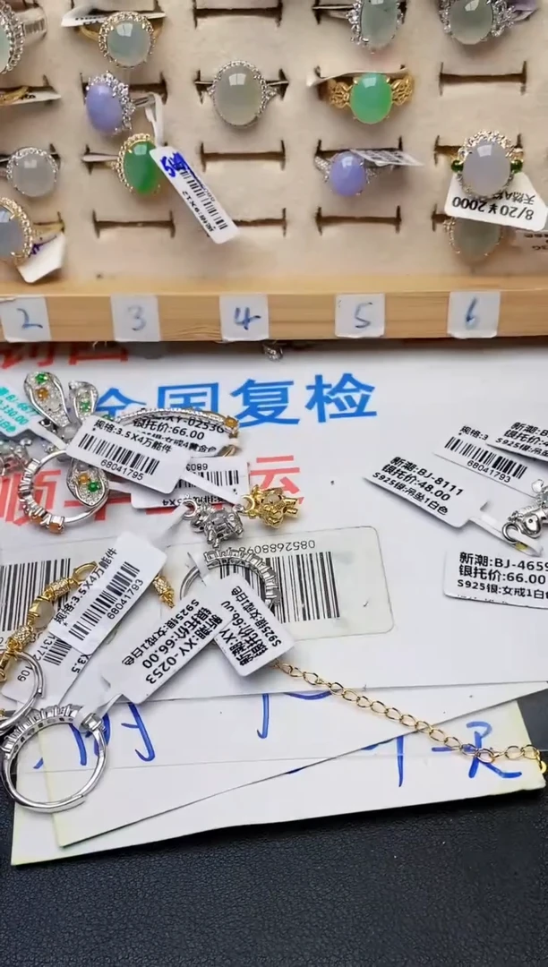 颈饰银S925镶嵌翡翠老****权0425