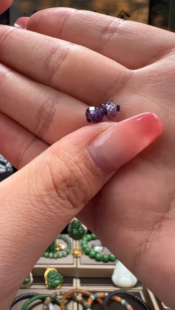 【闪购商品】合成立方氧化锆手链足金镶嵌紫色