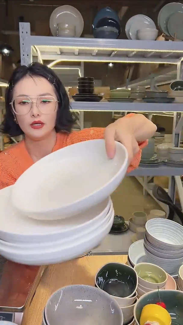 瓷191外贸尾货高温釉下彩陶瓷餐具默认微瑕
