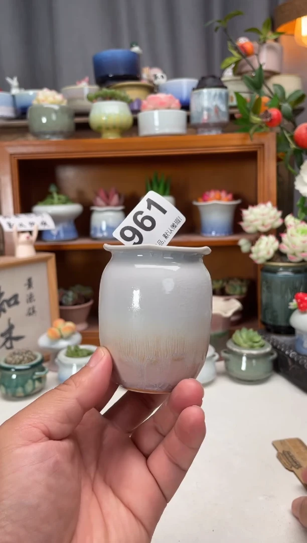 瓷片961微瑕知木小芳花盆