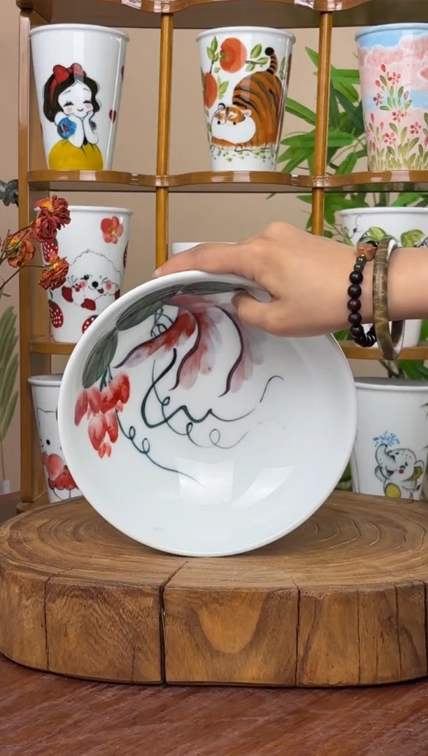 景德镇手绘釉中彩（食品级）大胖碗