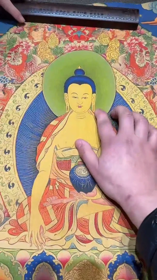 卷轴画【主播精品】高端卷轴画——唐卡释迦摩尼023