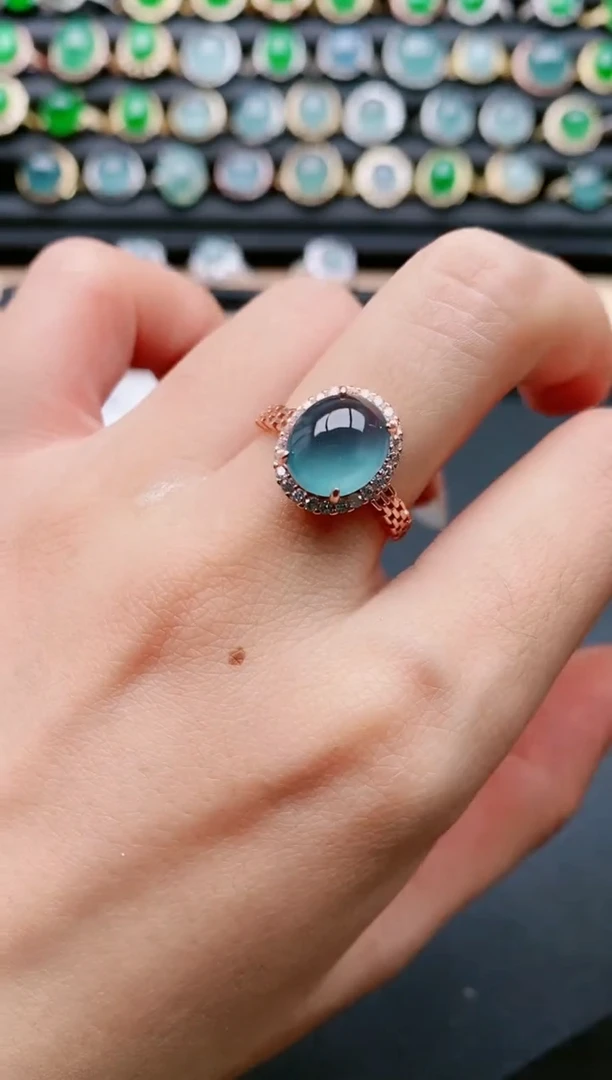 【闪购商品】翡翠戒指银S925镶嵌11111