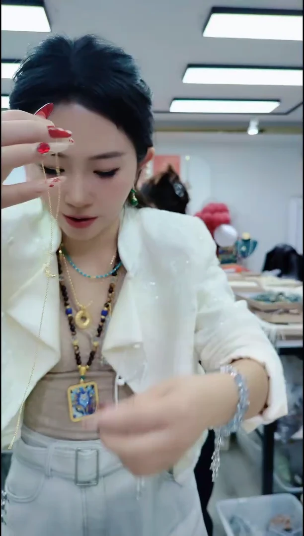 【闪购商品】玛瑙/玉髓颈饰合金2383金色万能链