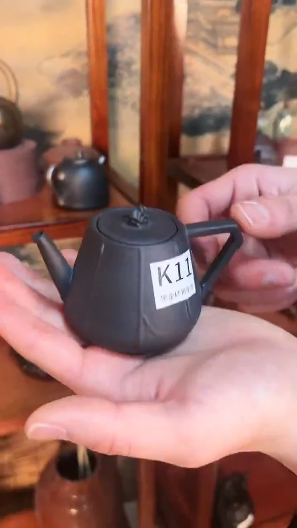 【闪购商品】K11黑金砂将军壶全手老岩泥