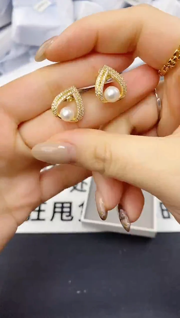 未镶嵌耳饰淡水珍珠ed1047