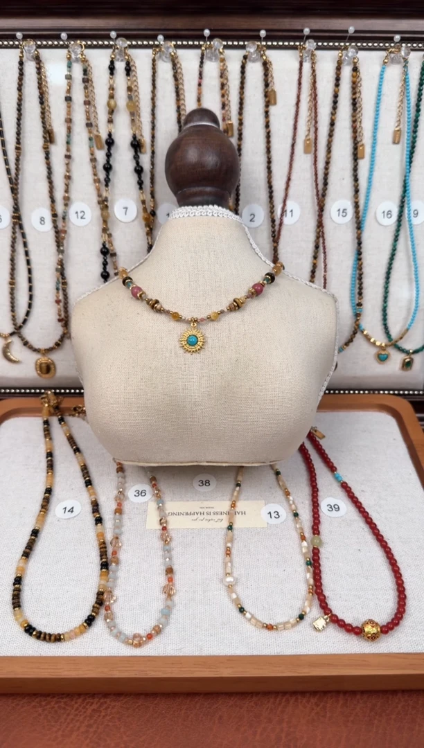 项链钛钢石英质玉阿拉善