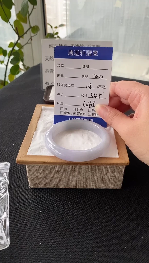 未镶嵌手镯翡翠54.5圈口 G169编码