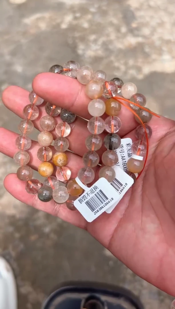 未镶嵌手串发晶天然彩发晶手串多样性发一