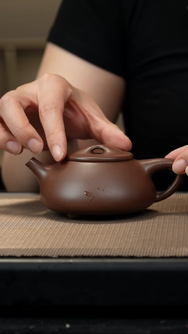 茶壶紫砂革紫泥景舟瓢微晃180c