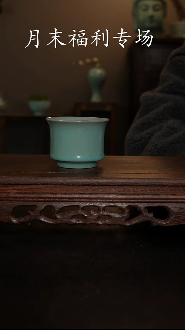 摆件瓷仿古手工束腰杯