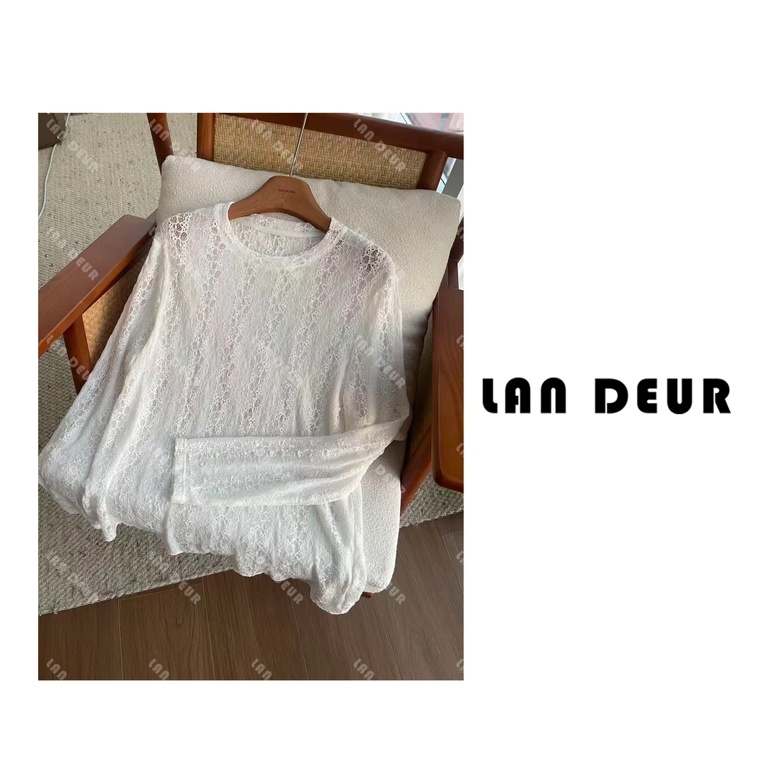 【游园街灯】时尚百搭洋气叠穿单品蕾丝气质打底衫T恤秋冬女上衣