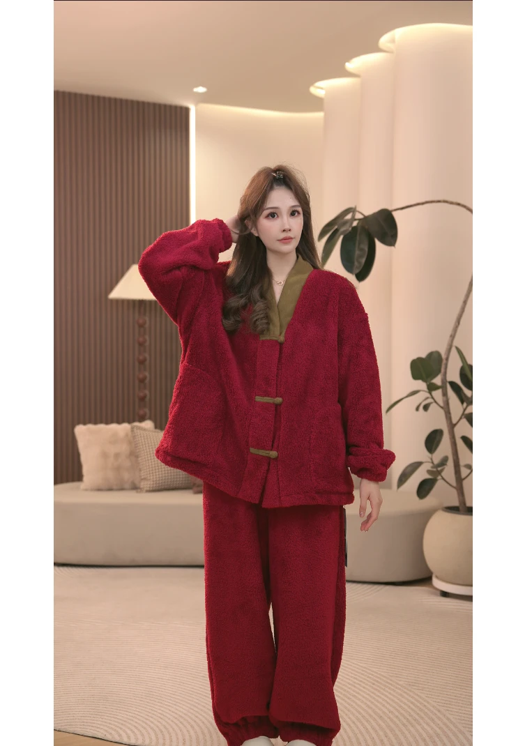 DM【暖冬】高定时尚软绵绵冬季加厚家居服套装