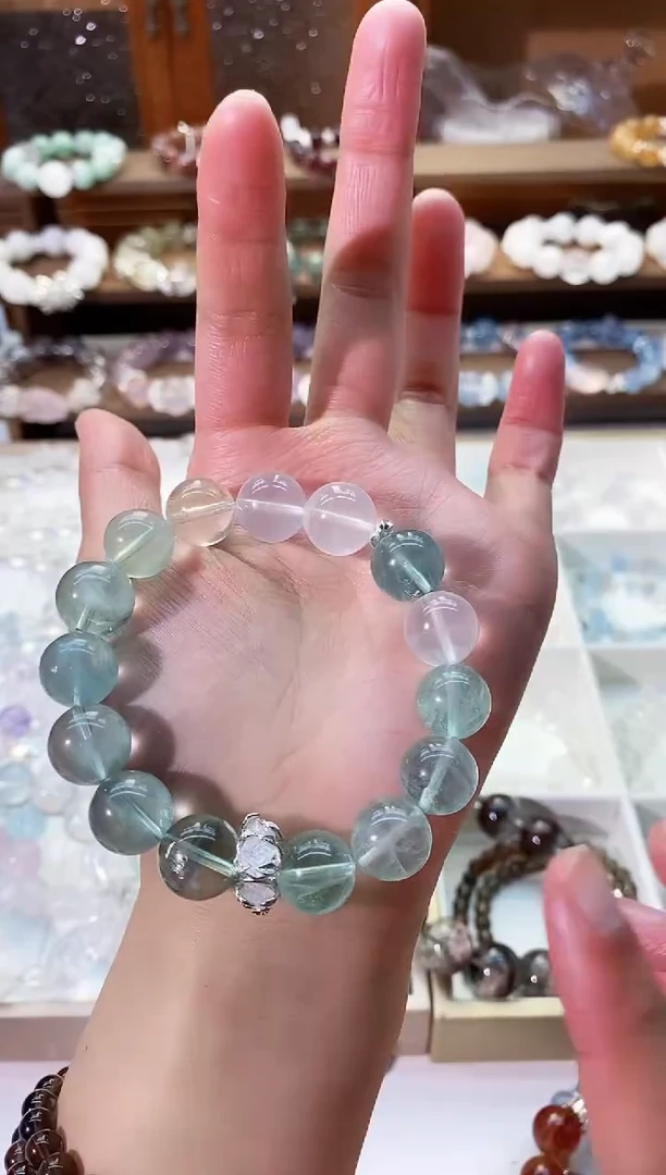 【闪购商品】水晶戒指未镶嵌绿萤石手串