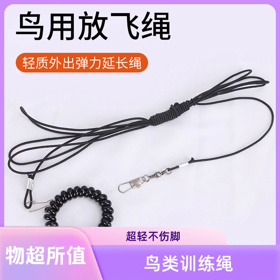 鹦鹉放飞绳不伤脚超轻训练绳虎皮玄凤八哥脚环脚链遛鸟飞行绳
