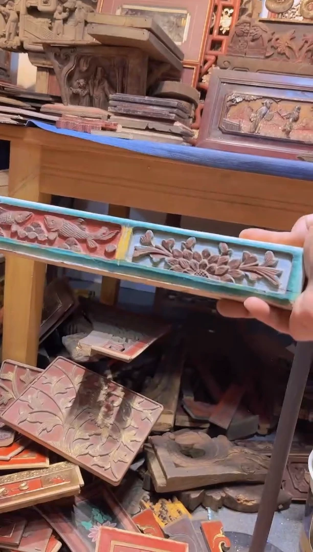 【闪购商品】香榧木老木雕老物件花板