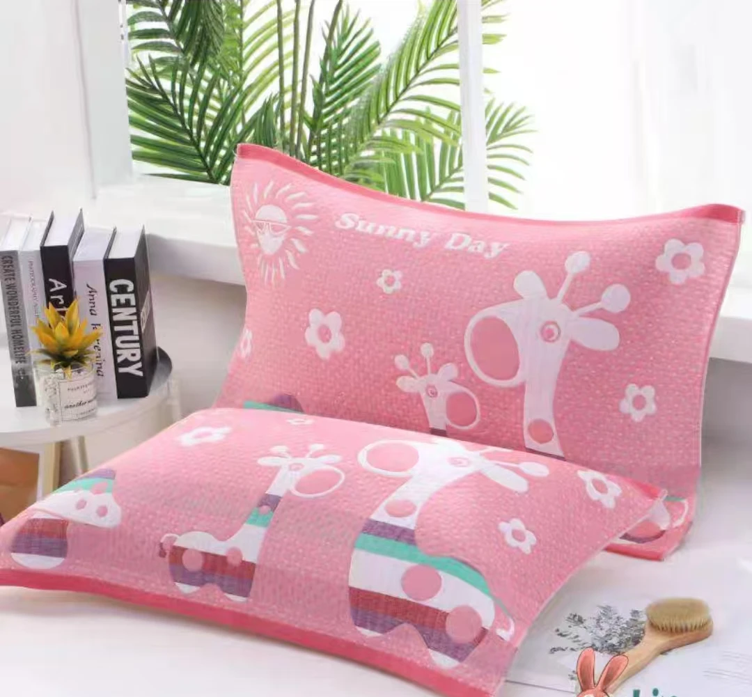 太阳鹿52*78纱布舒适柔软枕巾（颜色随机）（不接受备注）