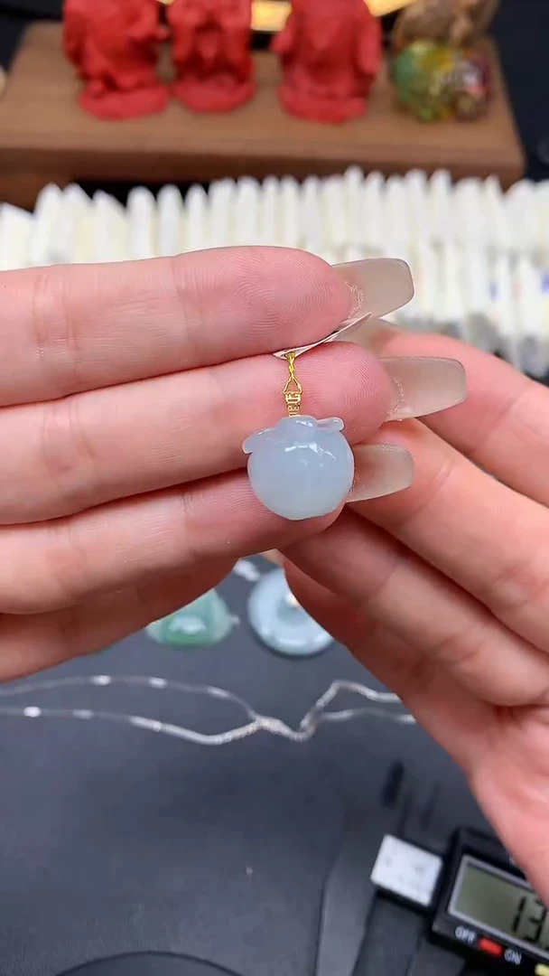 【闪购商品】翡翠吊坠(不含链)18K金镶嵌MS150206