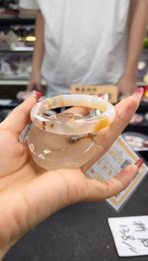 未镶嵌手镯石英质玉57圈口（赠品镯心）16787