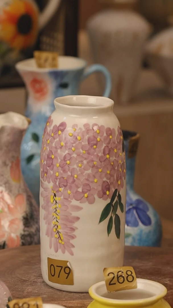 陶瓷079景德镇设计师手作花器摆件侘寂风