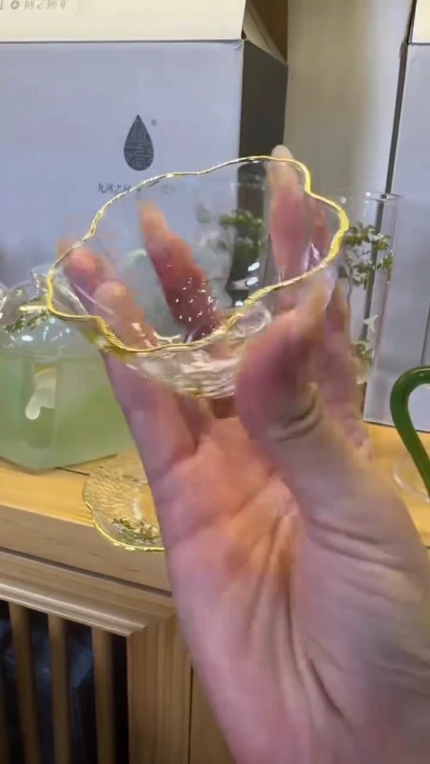 遇器梨花白燕花瓣杯碟