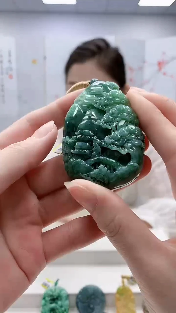 未镶嵌定制翡翠3099ry-毛货挂件51