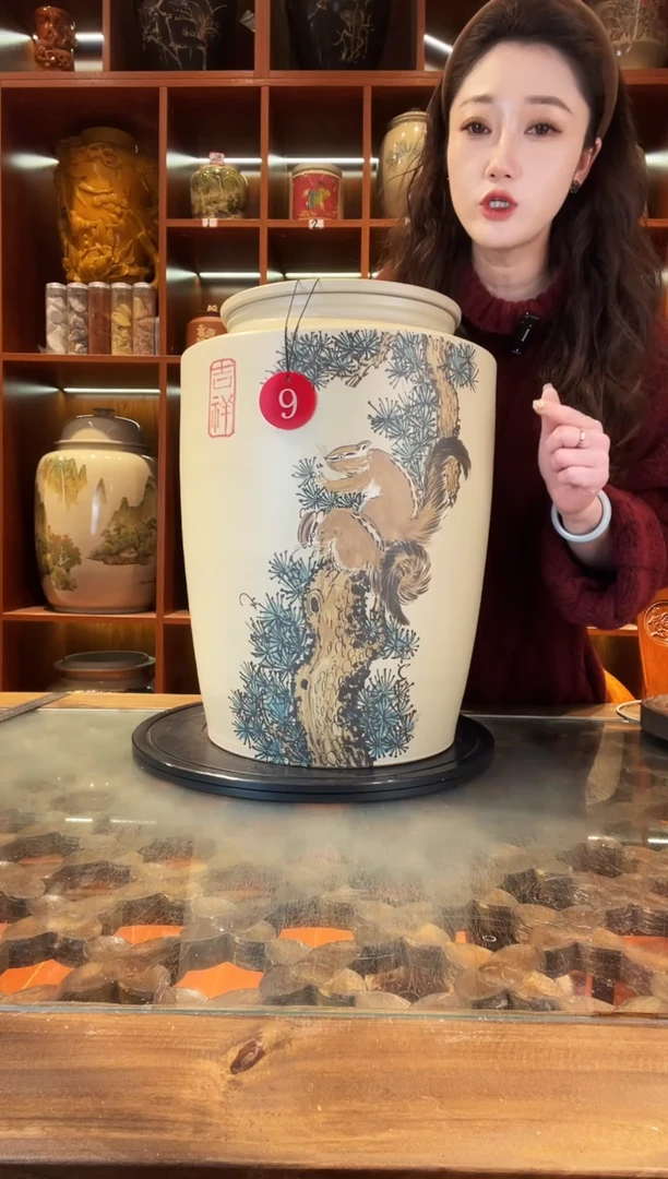 罐云南建水紫陶大号白泥缸@9