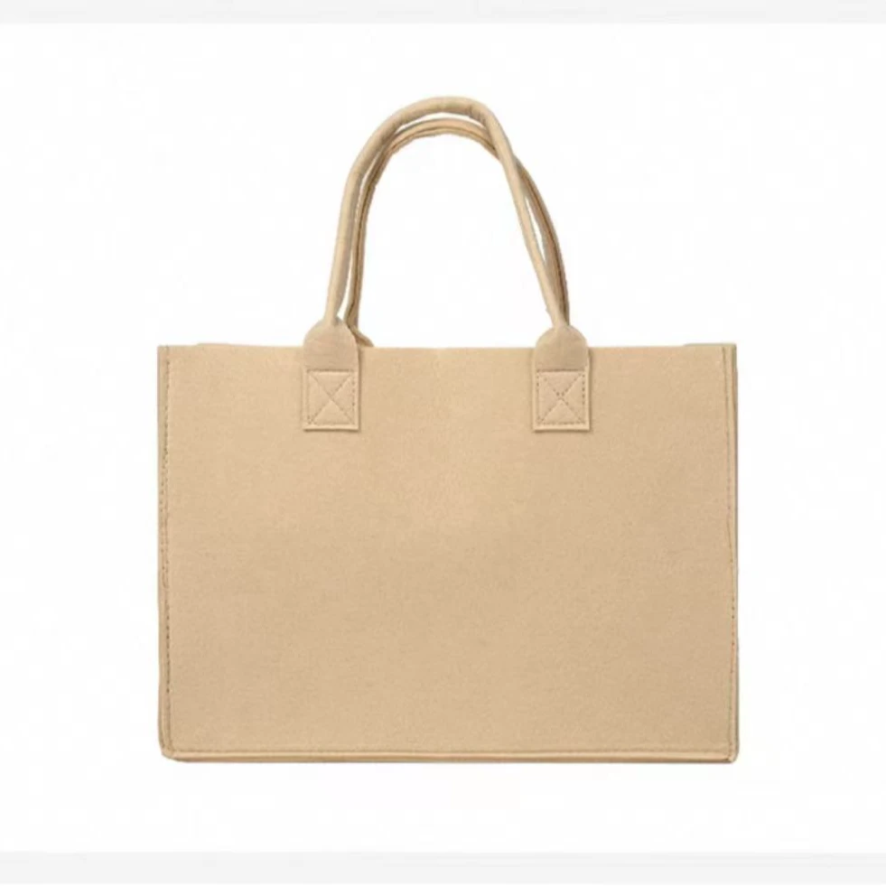 毛毡礼品袋大容量时尚简约款托特包多功能手提袋H4654