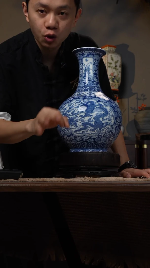 摆件WN问泥景德镇陶瓷花瓶摆件