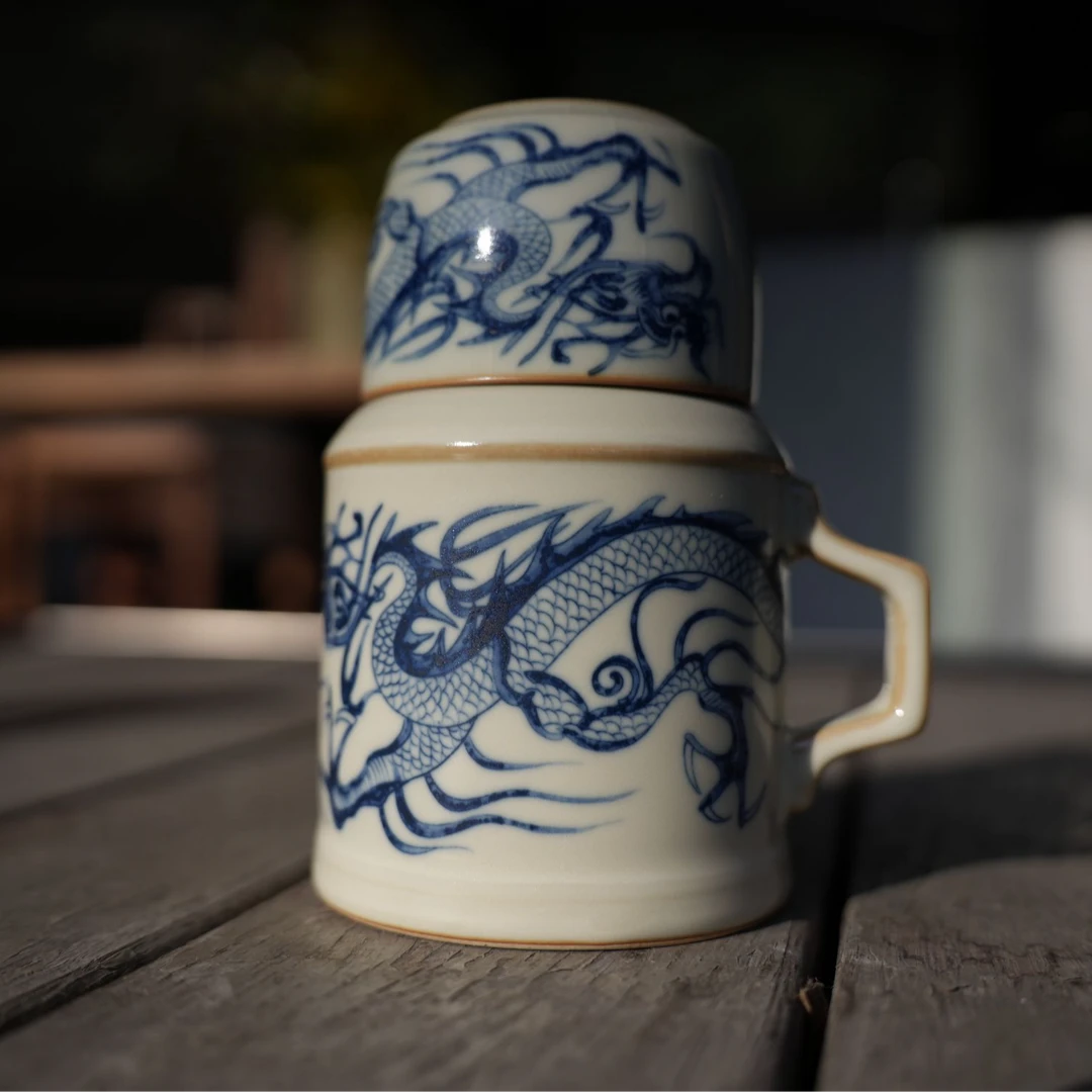 【小暖壶】广达窑艺·甄选·家用带盖复古暖水瓶带盖办公室茶具陶瓷