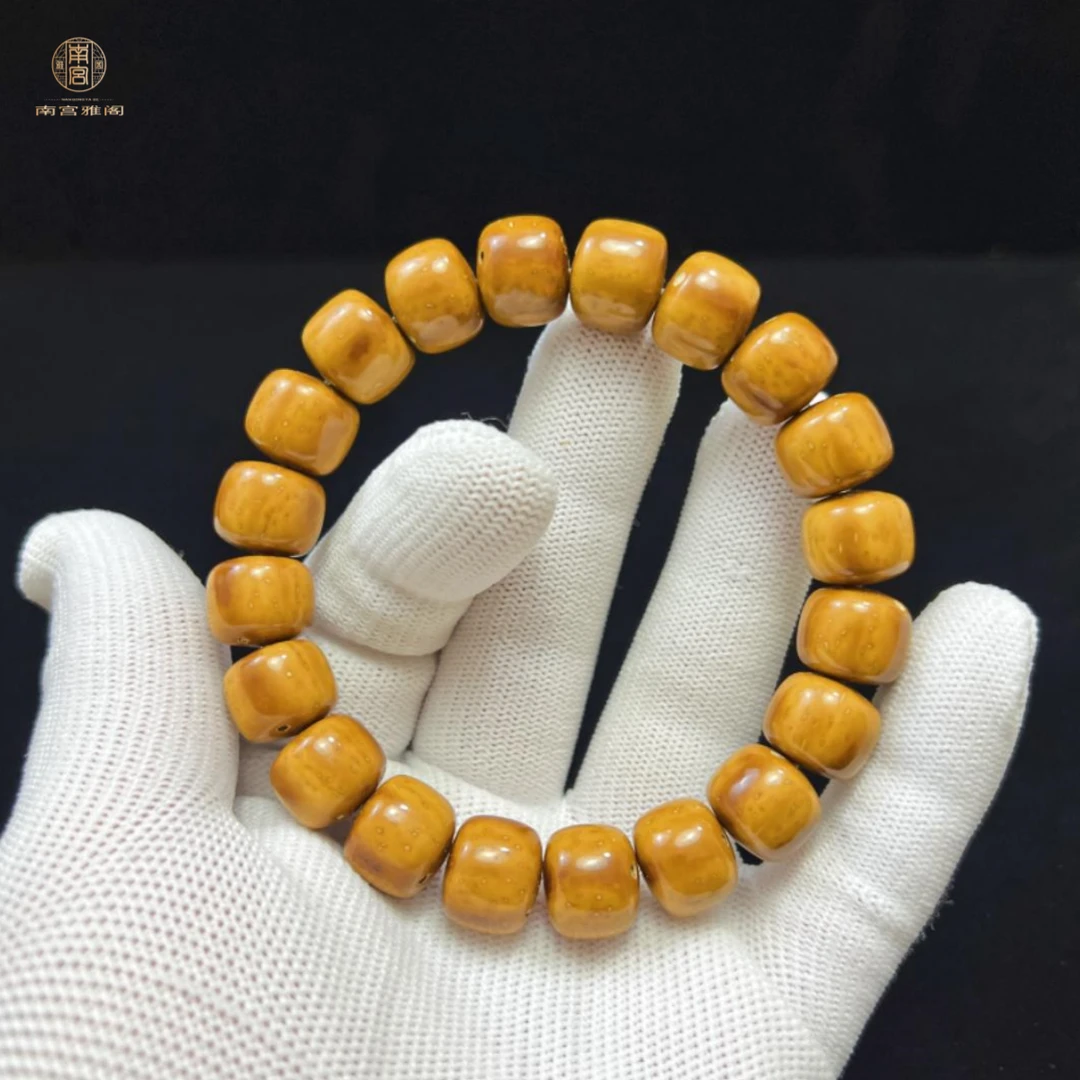 【黄金甲超矮桩】A+高端老型紫金鼠菩提（棕线少）高油密籽文玩手串