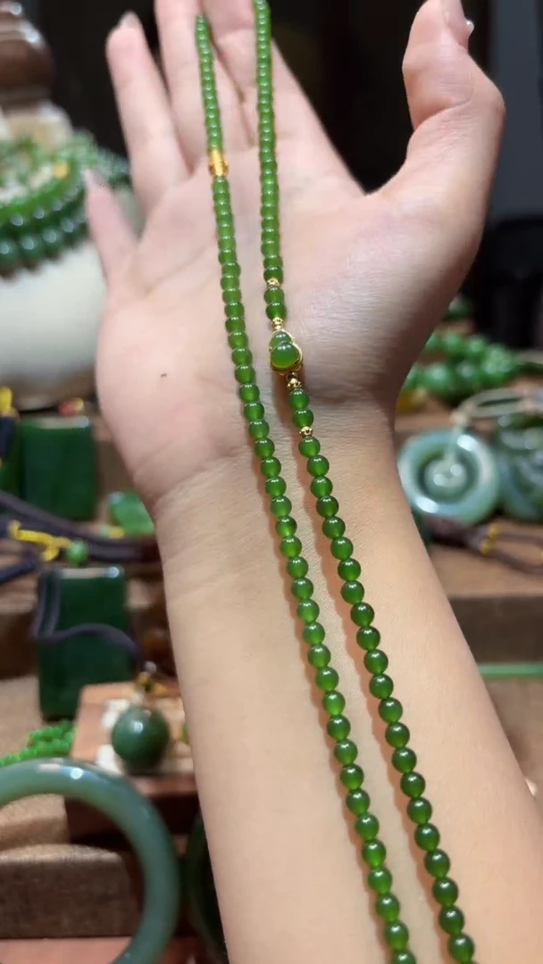 和田玉（碧玉）银S925镶嵌颈饰1