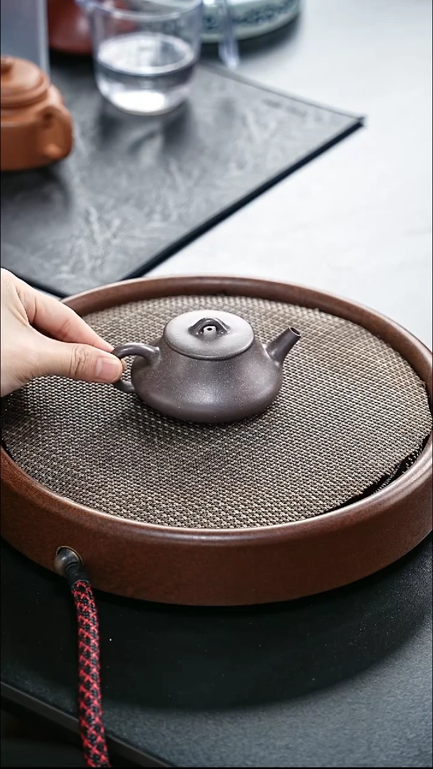 茶壶紫砂隐瓢-老天青-全手工无添加