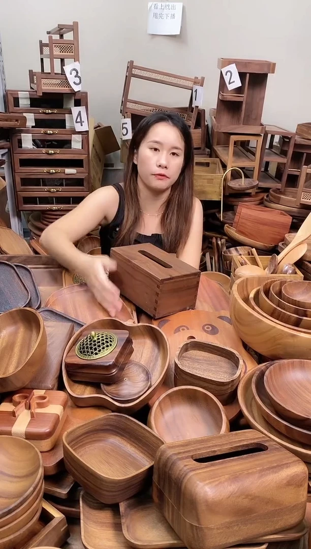 北美黑胡桃木榫卯纸巾盒20*12*10cm