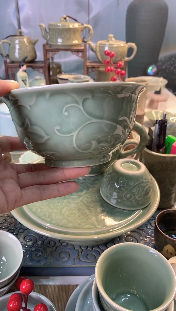 耀州窑残次处理5.5英寸玉兰碗b000022】4个