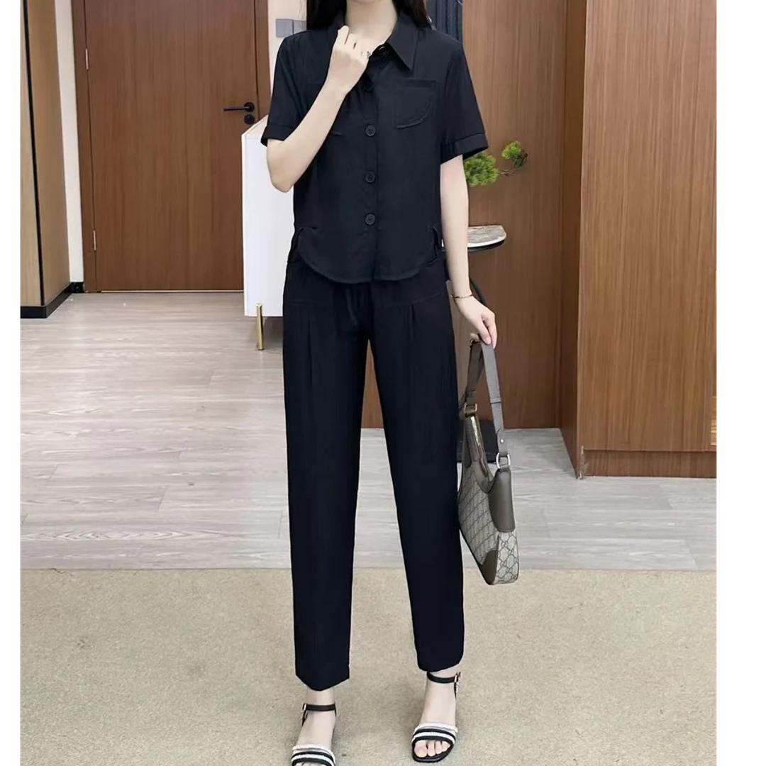 2025夏季新款时尚气质小个子两件套气质女士套装9226衣55裤94