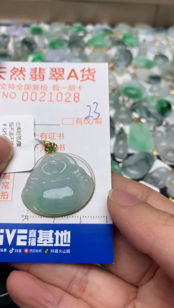 【闪购商品】翡翠颈饰18K金镶嵌天然翡翠A货