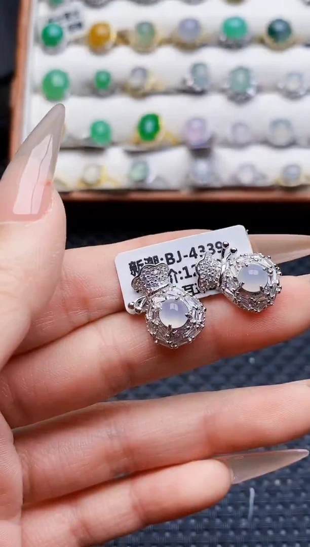 银S925镶嵌戒指翡翠4276