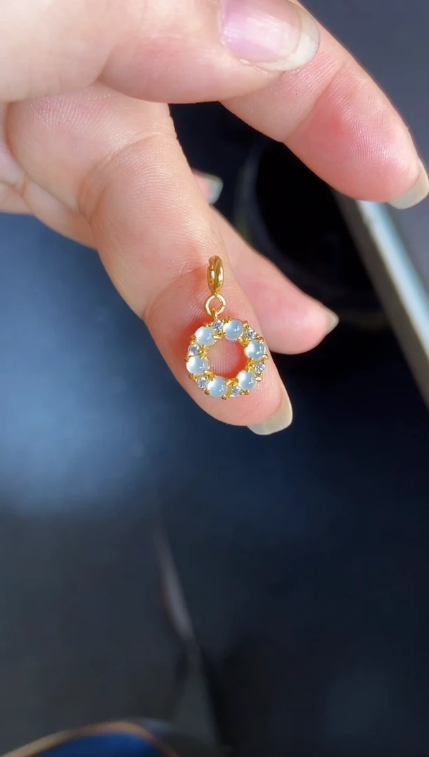 吊坠(不含链)银S925镶嵌翡翠1