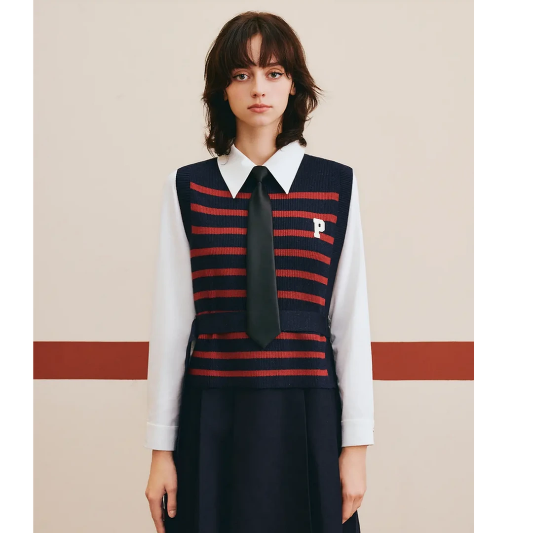 PSALTER诗篇 专柜爆款学院风绵羊毛连衣裙两件套6C33505070