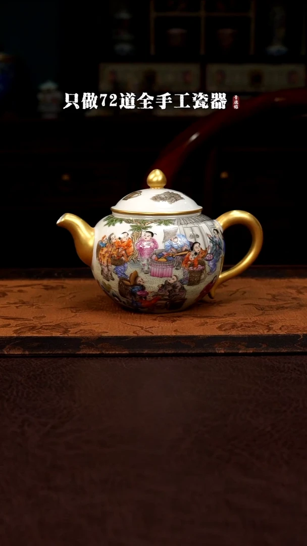 摆件陶景德镇现代手工手绘陶瓷