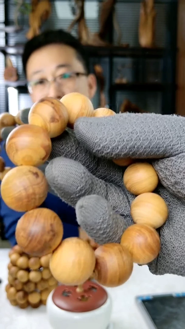 柏木（崖柏）手串/手链太行陈化崖柏2.0圆珠单圈素圈崖柏手串